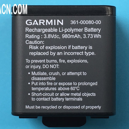 361-00080-00 Li-polymer Battery for Garmin VIRB XE VIRB X VIRB X Compact