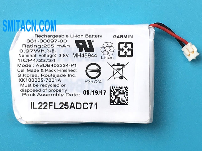 361-00097-00 batería recargable de ion de litio para Garmin Fenix 5