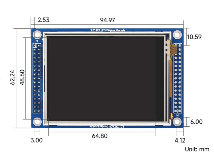 3,2-Zoll-LCD-Anzeigemodul touchscreen-Controller XPT2046 LCD-Controller ILI9341
