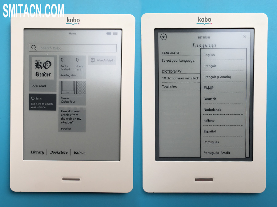 Lector de libros electrónicos Kobo touch eReader N905B de 6 pulgadas